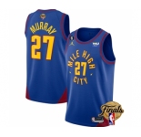 Men's Denver Nuggets #27 Jamal Murray Blue 2023 Finals Statement Edition With NO.6 Patch Stitched Basketball Jersey