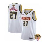 Men's Denver Nuggets #27 Jamal Murray White 2023 Finals Association Edition Stitched Basketball Jersey