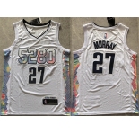Men's Denver Nuggets #27 Jamal Murray White 2024 City Edition Stitched Basketball Jersey