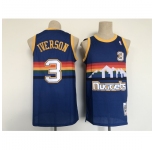 Men's Denver Nuggets #3 Allen Iverson Swingman Blue Basketball Jersey