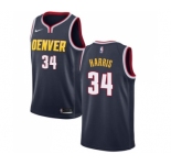 Men's Denver Nuggets #34 Devin Harris Authentic Navy Blue Road Basketball Jersey - Icon Edition