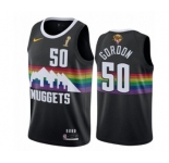 Men's Denver Nuggets #50 Aaron Gordon Black 2023 Finals Champions City Edition Stitched Basketball Jersey
