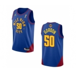 Men's Denver Nuggets #50 Aaron Gordon Blue 2023 Finals Champions Statement Edition Stitched Basketball Jersey
