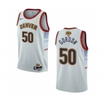 Men's Denver Nuggets #50 Aaron Gordon White 2023 Finals Champions Icon Edition Stitched Basketball Jersey
