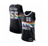Men's Denver Nuggets #55 Dikembe Mutombo Authentic Black Basketball Jersey - 2019-20 City Edition
