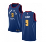 Men's Denver Nuggets #9 Jerami Grant Authentic Blue Alternate Basketball Jersey Statement Edition