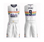 Men's Denver Nuggets #9 Jerami Grant Authentic White Basketball Suit Jersey - City Edition