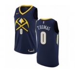Men's Nike Denver Nuggets #0 Isaiah Thomas Authentic Navy Blue NBA Jersey - City Edition