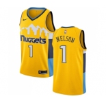 Men's Nike Denver Nuggets #1 Jameer Nelson Swingman Gold Alternate NBA Jersey Statement Edition