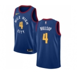 Men's Nike Denver Nuggets #4 Paul Millsap Swingman Light Blue Alternate NBA Jersey Statement Edition
