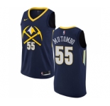 Men's Nike Denver Nuggets #55 Dikembe Mutombo Swingman Navy Blue NBA Jersey - City Edition