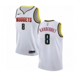 Men's Nike Denver Nuggets #8 Jarred Vanderbilt Authentic White NBA Jersey - Association Edition