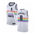 Men's Nike Denver Nuggets #8 Jarred Vanderbilt Authentic White NBA Jersey - City Edition