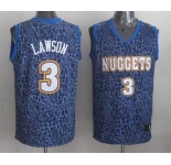 nba denver nuggets #3 lawson blue leopard print[2014 new]