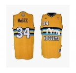 nba denver nuggets #34 mcgee yellow[revolution 30 swingman]