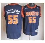 nba denver nuggets #55 mutombo blue