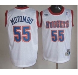 nba denver nuggets #55 mutombo white