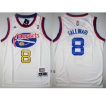 nba denver nuggets #8 danilo gallinari ABA hardwood classic white(revolution 30 swingman)