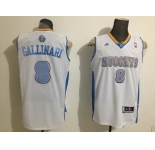 nba denver nuggets #8 gallinari white[revolution 30 swingman]