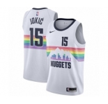 Youth Nike Denver Nuggets #15 Nikola Jokic Swingman White NBA Jersey - City Edition