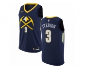 Youth Nike Denver Nuggets #3 Allen Iverson Swingman Navy Blue NBA Jersey - City Edition