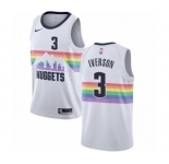 Youth Nike Denver Nuggets #3 Allen Iverson Swingman White NBA Jersey - City Edition