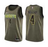 Youth Nike Denver Nuggets #4 Paul Millsap Swingman Green Salute to Service NBA Jersey