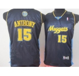youth nba denver nuggets #15 anthony dark blue