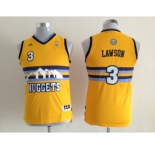 youth nba denver nuggets #3 lawson yellow[revolution 30 swingman][lawson]