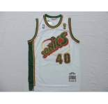 nba jerseys seattle supersonics #40 kemp white[throwback swingman][2015 new]