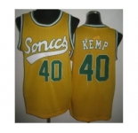 nba jerseys seattle supersonics #40 kemp yellow