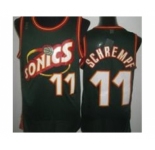 nba seattle supersonics #11 schrempf green[revolution 30 throwback]