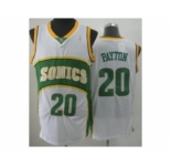 nba seattle supersonics #20 payton white