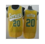 nba seattle supersonics #20 payton yellow-1