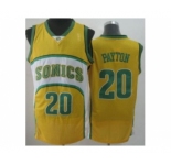nba seattle supersonics #20 payton yellow