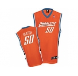 nba charlotte bobcats #50 emeka okafor orange swingman