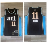 Hawks #11 Trae Young Black Nike 2023-24 City Edition Swingman Jersey