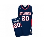 Men Adidas Atlanta Hawks #20 John Collins Swingman Navy Blue Road NBA Jersey