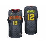 Men Atlanta Hawks #12 Dwight Howard Road Black New Swingman Jersey