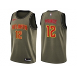 Men Nike Atlanta Hawks #12 Taurean Prince Green Salute to Service NBA Swingman Jersey