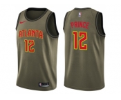Men Nike Atlanta Hawks #12 Taurean Prince Green Salute to Service NBA Swingman Jersey