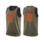 Men Nike Atlanta Hawks #55 Dikembe Mutombo Green Salute to Service NBA Swingman Jersey