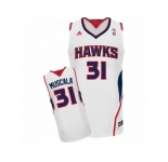 Men's Adidas Atlanta Hawks #31 Mike Muscala Swingman White Home NBA Jersey