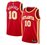 Men's Atlanta Hawks #10 Zaccharie Risacher Red 2024 Draft Icon Edition Stitched Jersey