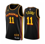 Men's Atlanta Hawks #11 Trae Young 2022-23 Black Statement Edition Stitched Jersey