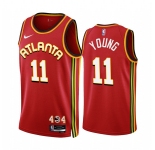 Men's Atlanta Hawks #11 Trae Young 2022-23 Red Icon Edition Stitched Jersey