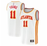Men's Atlanta Hawks #11 Trae Young Fanatics Branded White 2020-21 Fast Break Player Jersey