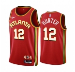 Men's Atlanta Hawks #12 De'Andre Hunter 2022-23 Red Icon Edition Stitched Jersey