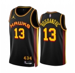 Men's Atlanta Hawks #13 Bogdan Bogdanovic 2022-23 Black Statement Edition Stitched Jersey