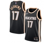 Men's Atlanta Hawks #17 Onyeka Okongwu Black 2025-26 City Edition Swingman Stitched Jersey